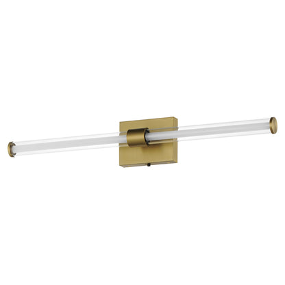 Fuse LED Bath Vanity Light in Natural Aged Brass (30-Inch).