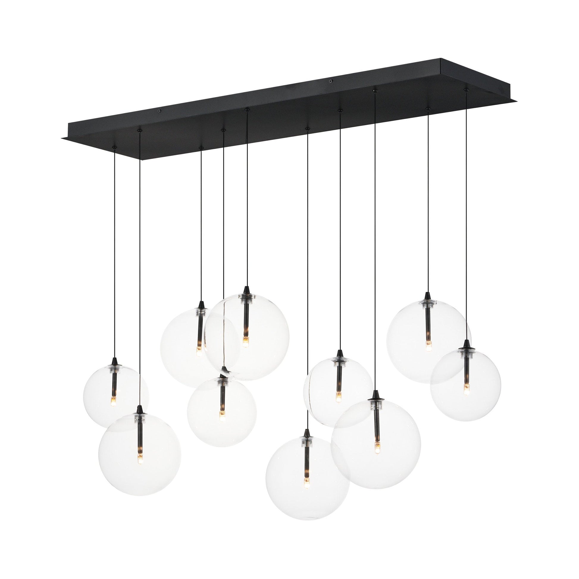 Global Linear Pendant Light in Black.