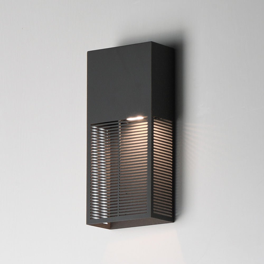 Grate Outdoor LED Single Wall Light in Detail.