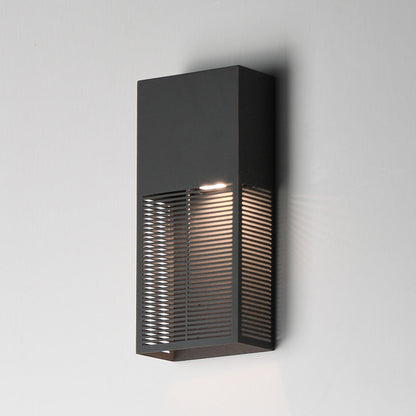 Grate Outdoor LED Single Wall Light in Detail.