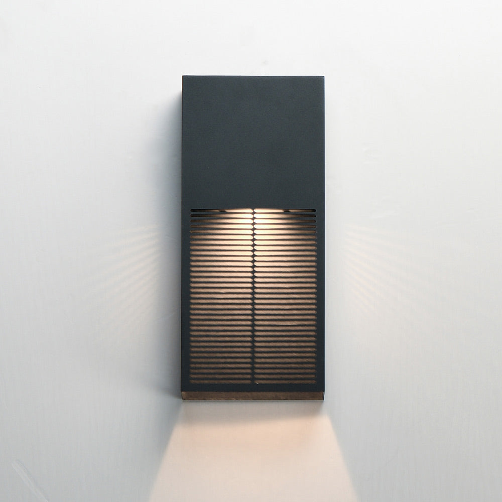 Grate Outdoor LED Single Wall Light in Detail.