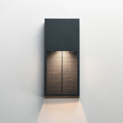 Grate Outdoor LED Single Wall Light in Detail.