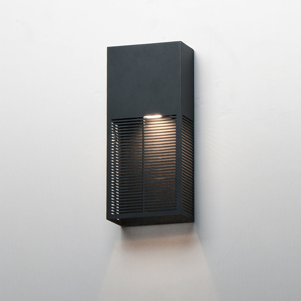 Grate Outdoor LED Single Wall Light in Detail.