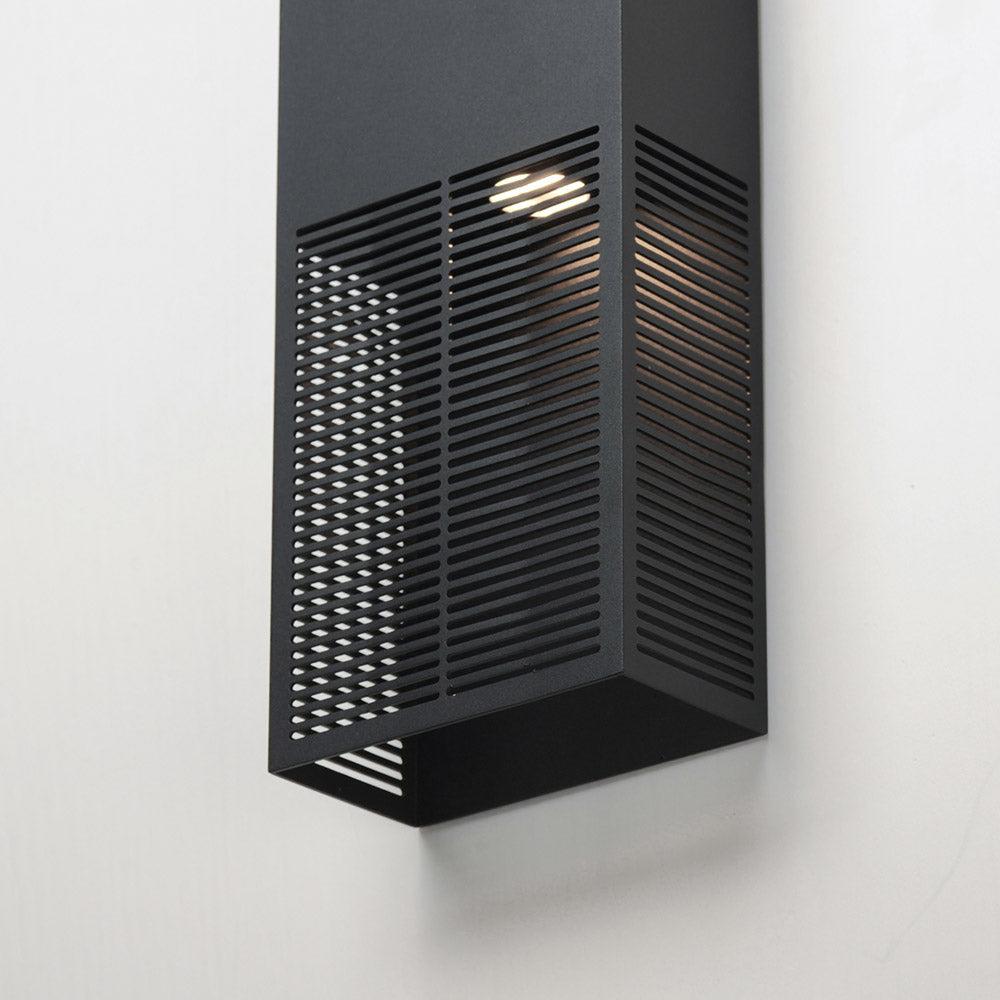 Grate Outdoor LED Single Wall Light in Detail.