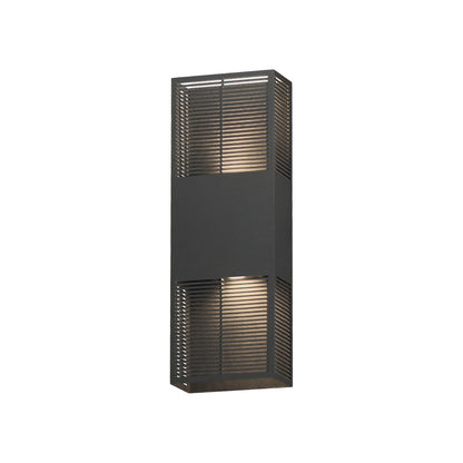 Grate Outdoor LED Wall Light in Architectural Bronze (18-Inch).