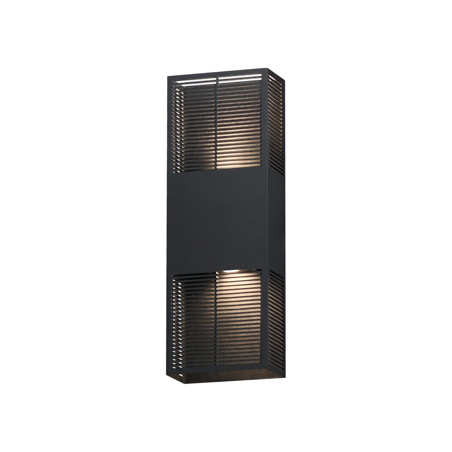 Grate Outdoor LED Wall Light in Black (18-Inch).