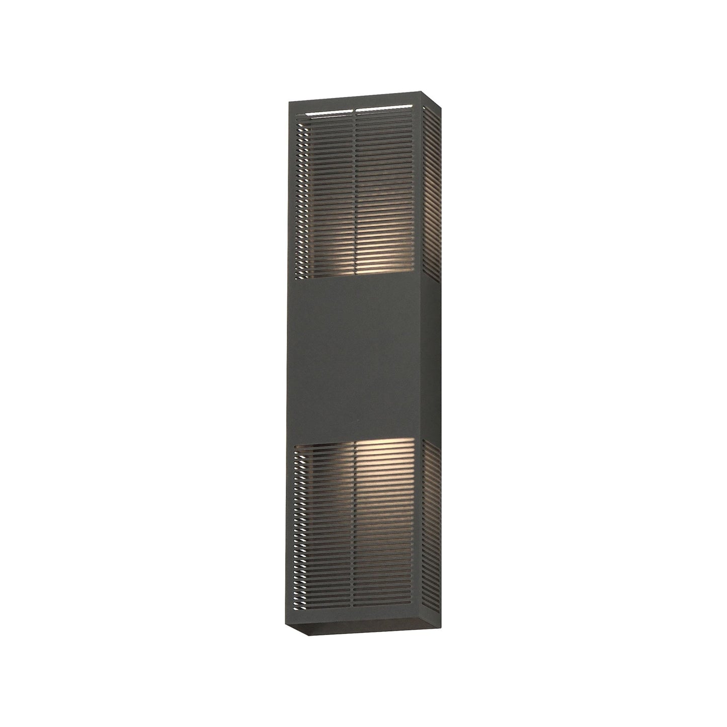 Grate Outdoor LED Wall Light in Architectural Bronze (24-Inch).