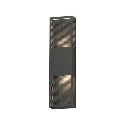 Grate Outdoor LED Wall Light in Architectural Bronze (24-Inch).