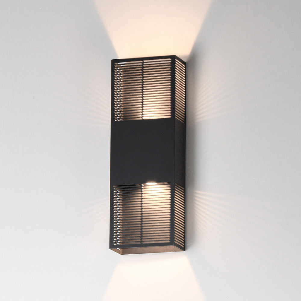 Grate Outdoor LED Wall Light in Detail.