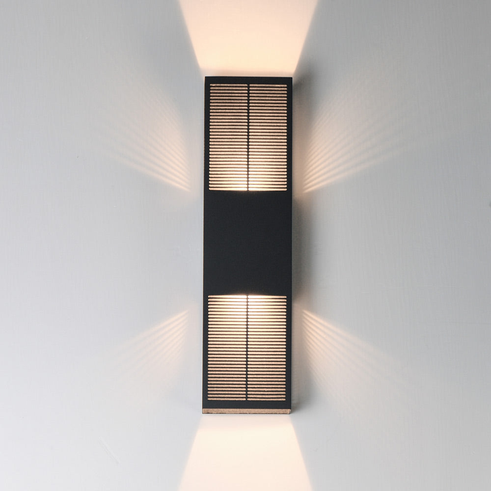 Grate Outdoor LED Wall Light in Detail.