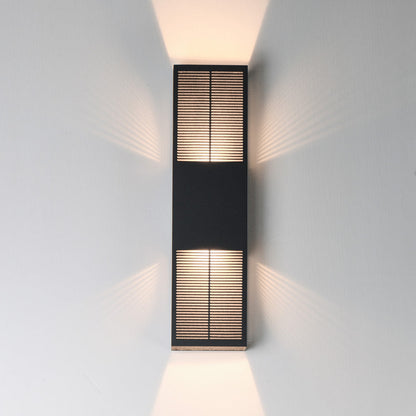 Grate Outdoor LED Wall Light in Detail.