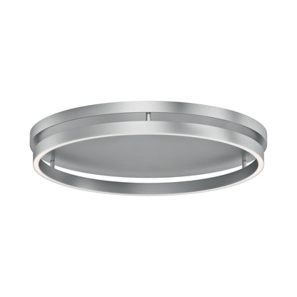 Groove LED Flush Mount Ceiling Light in Brushed Aluminum.