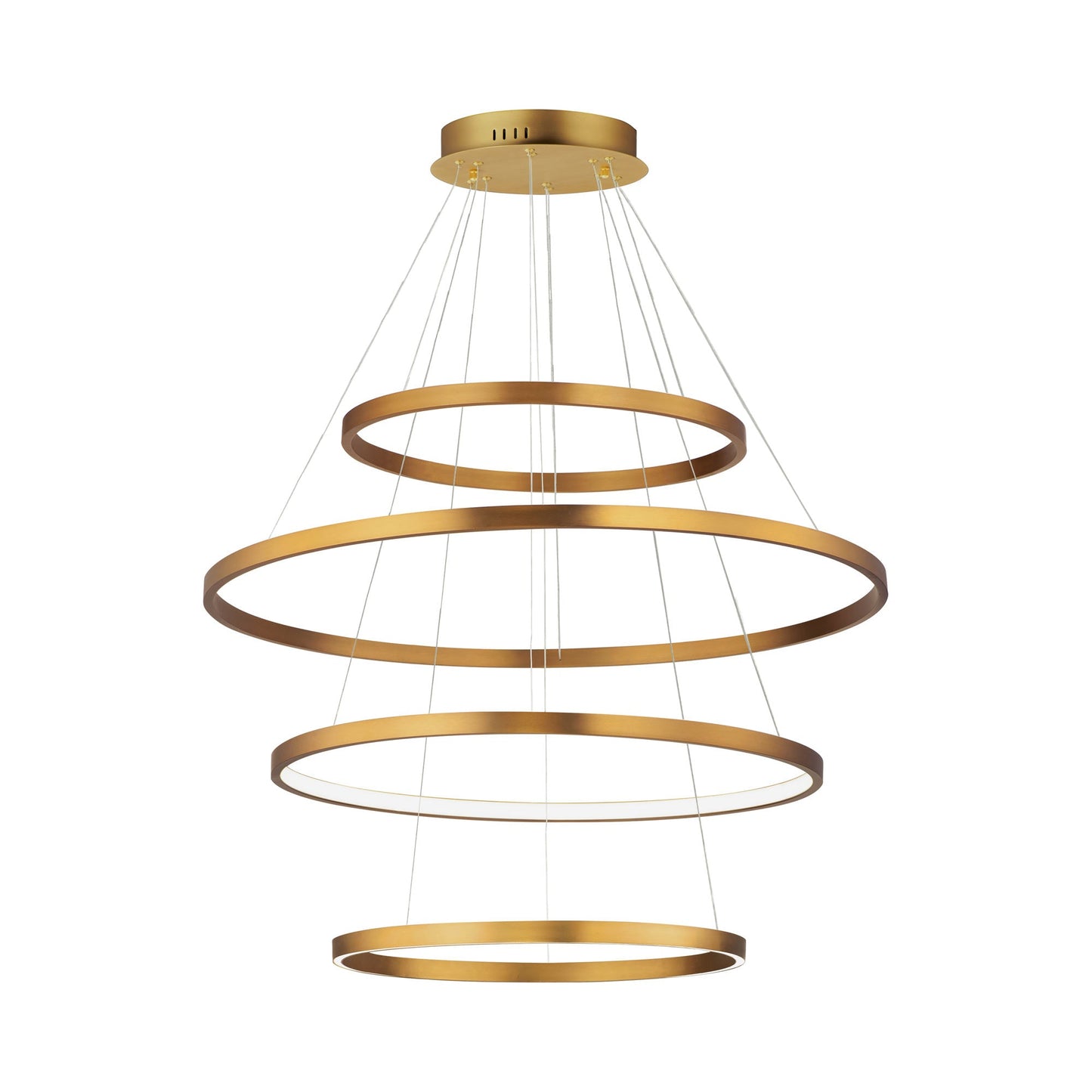 Groove LED Multi Tier Chandelier in Gold (2700K/3000K/3500K/4000K/5000K).