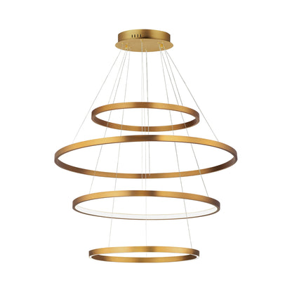 Groove LED Multi Tier Chandelier in Gold (2700K/3000K/3500K/4000K/5000K).