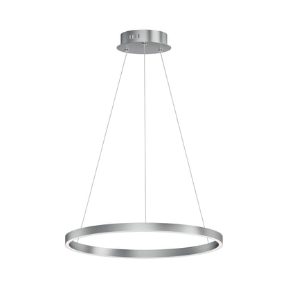 Groove LED Pendant Light in Brushed Aluminum (24-Inch).