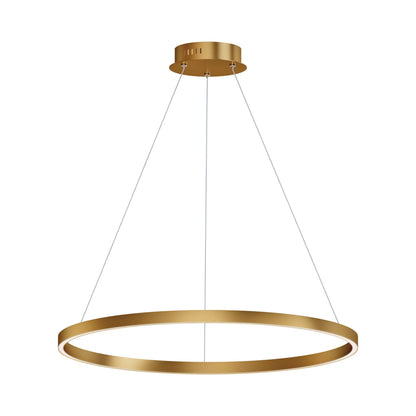 Groove LED Pendant Light in Gold (31.5-Inch).
