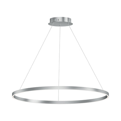 Groove LED Pendant Light in Brushed Aluminum (40-Inch).