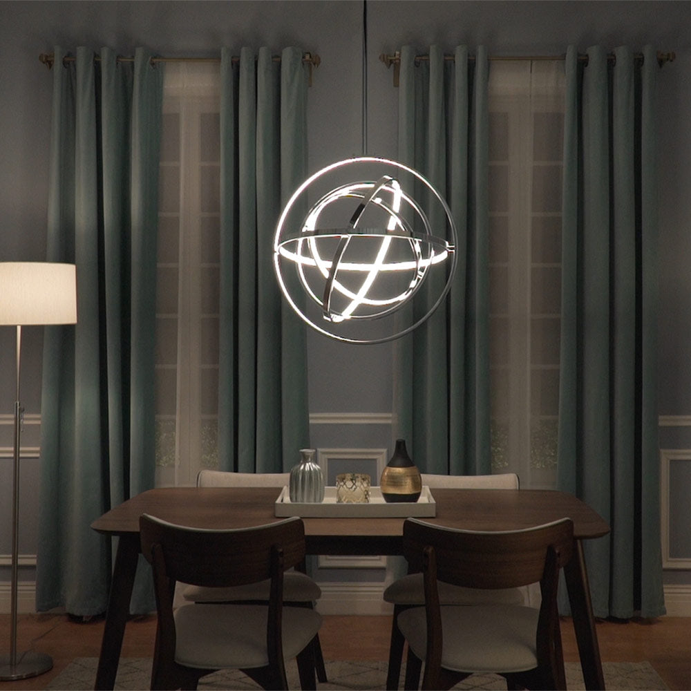 Gyro II LED Pendant Light in dining room.