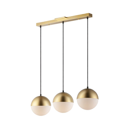 Half Moon Linear Pendant Light in Metallic Gold.