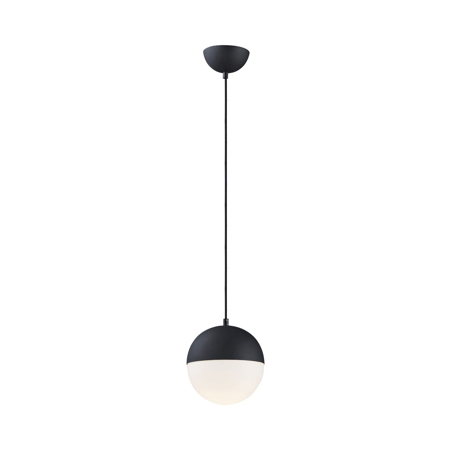 Half Moon Pendant Light in Black (7.75-Inch).
