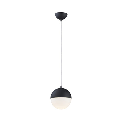 Half Moon Pendant Light in Black (7.75-Inch).