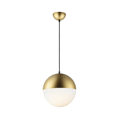 Half Moon Pendant Light in Metallic Gold (11.75-Inch).