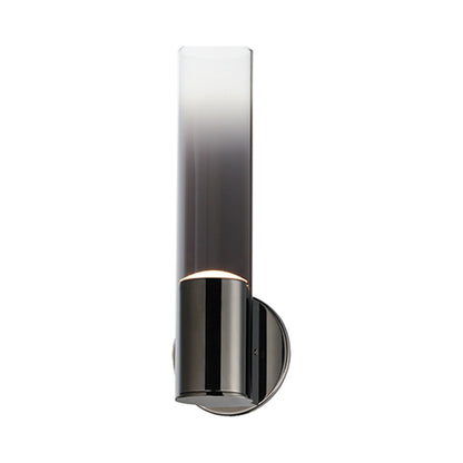 Highball LED Wall Light in Gunmetal/Graduating Smoke.