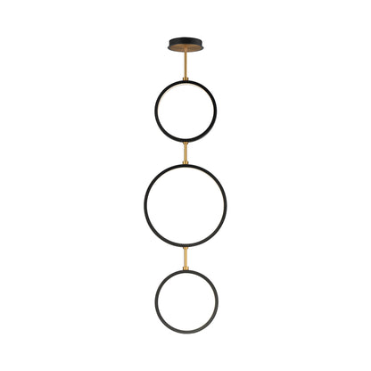 Hoopla LED Ring Pendant Light in Black/Gold (3-Light).