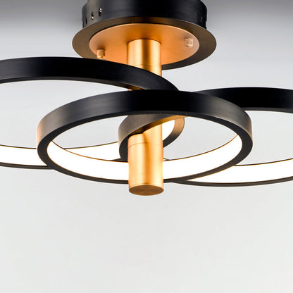Hoopla LED Semi Flush Mount Ceiling Light in Detail.