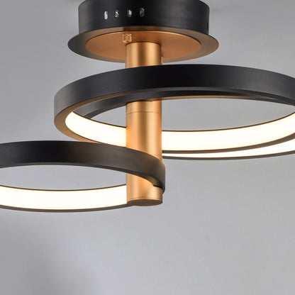 Hoopla LED Semi Flush Mount Ceiling Light in Detail.