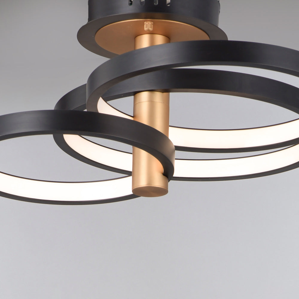 Hoopla LED Semi Flush Mount Ceiling Light in Detail.