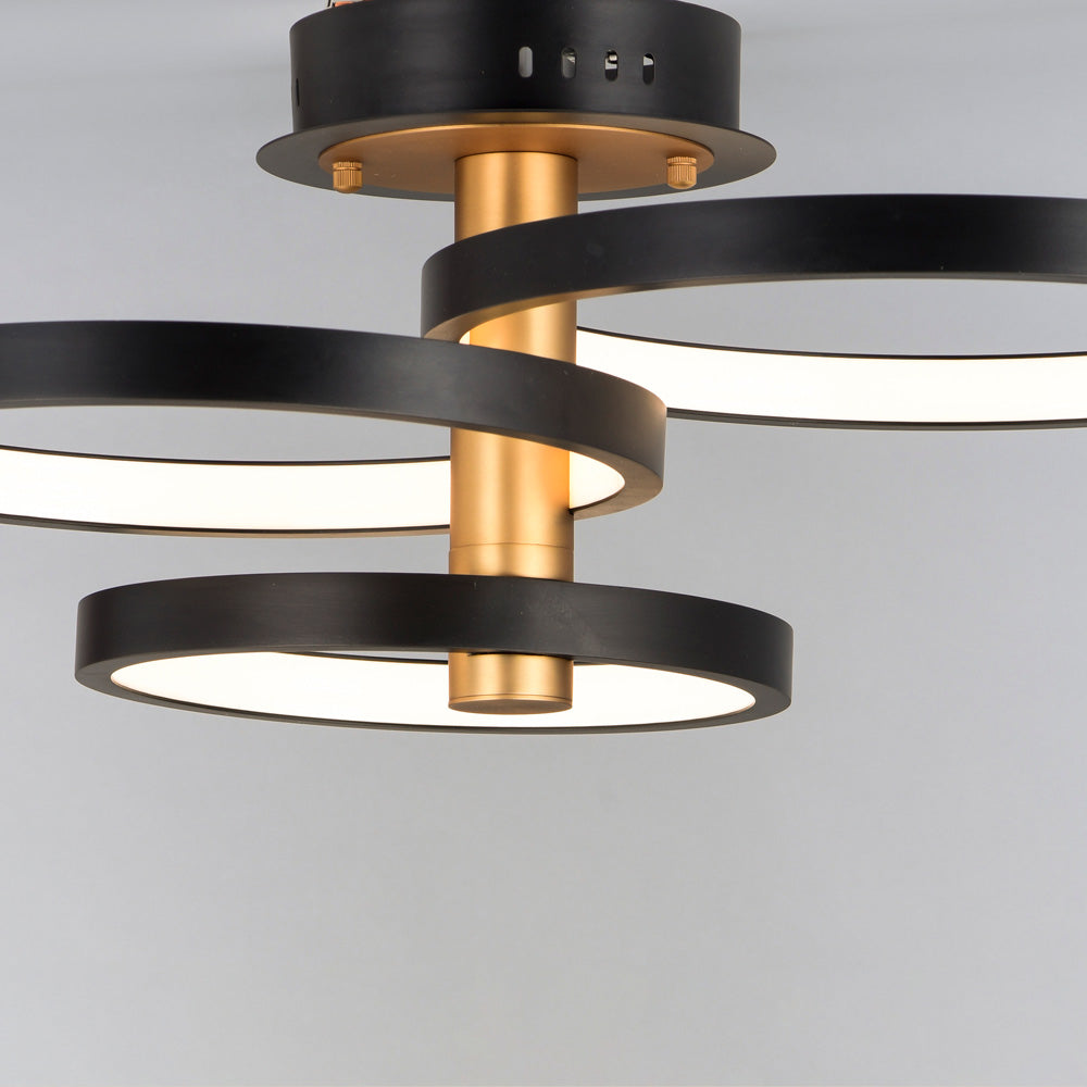 Hoopla LED Semi Flush Mount Ceiling Light in Detail.