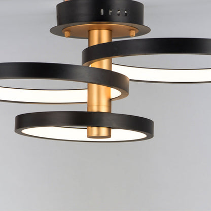 Hoopla LED Semi Flush Mount Ceiling Light in Detail.
