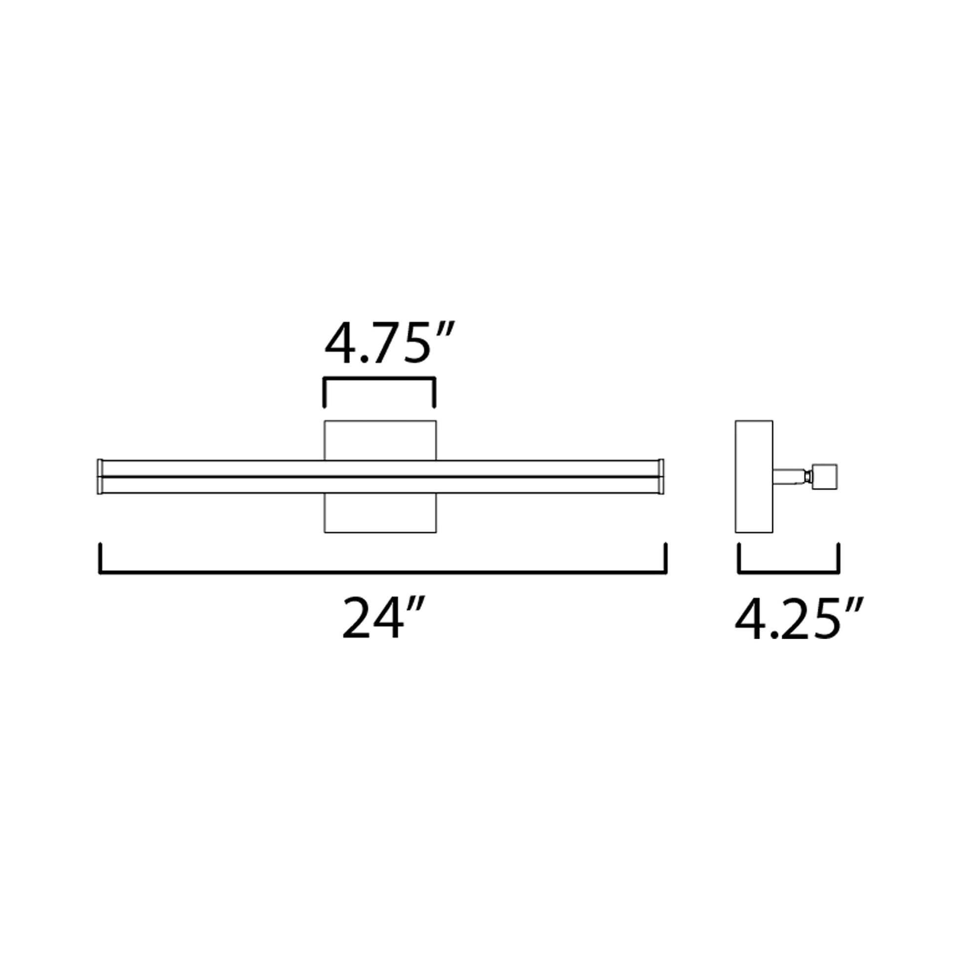 Hover LED Wall Light - line drawing.