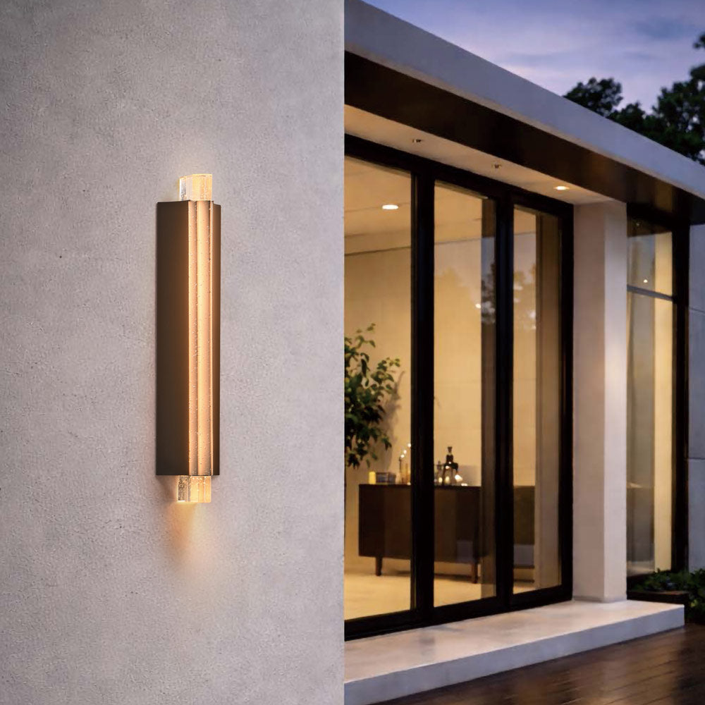 Hyperion LED Wall Light in Outside Area.