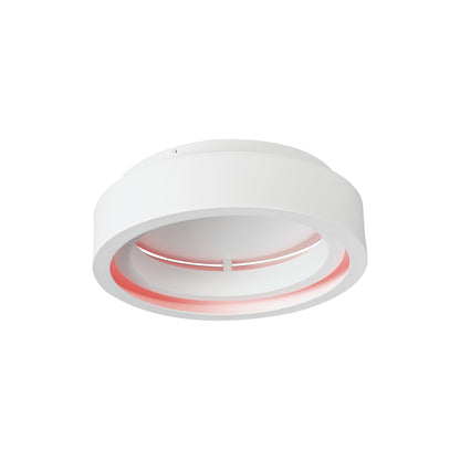 iCorona LED Flush Mount Smart Ceiling Light in Matte White (17.75-Inch).