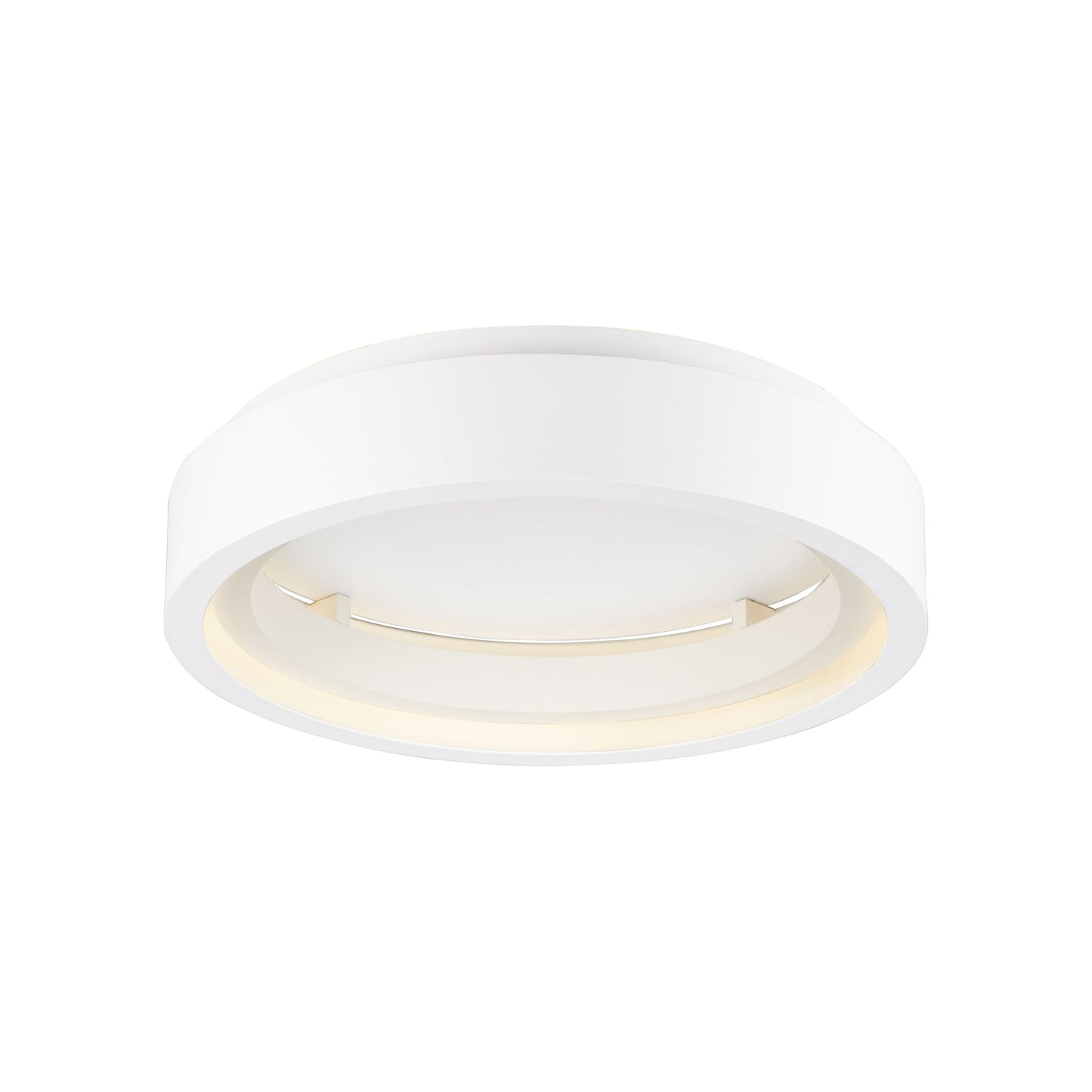 iCorona LED Flush Mount Smart Ceiling Light in Matte White (22.75-Inch).