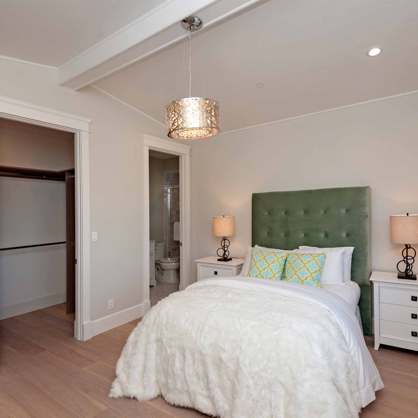 Inca Pendant Light in bedroom.