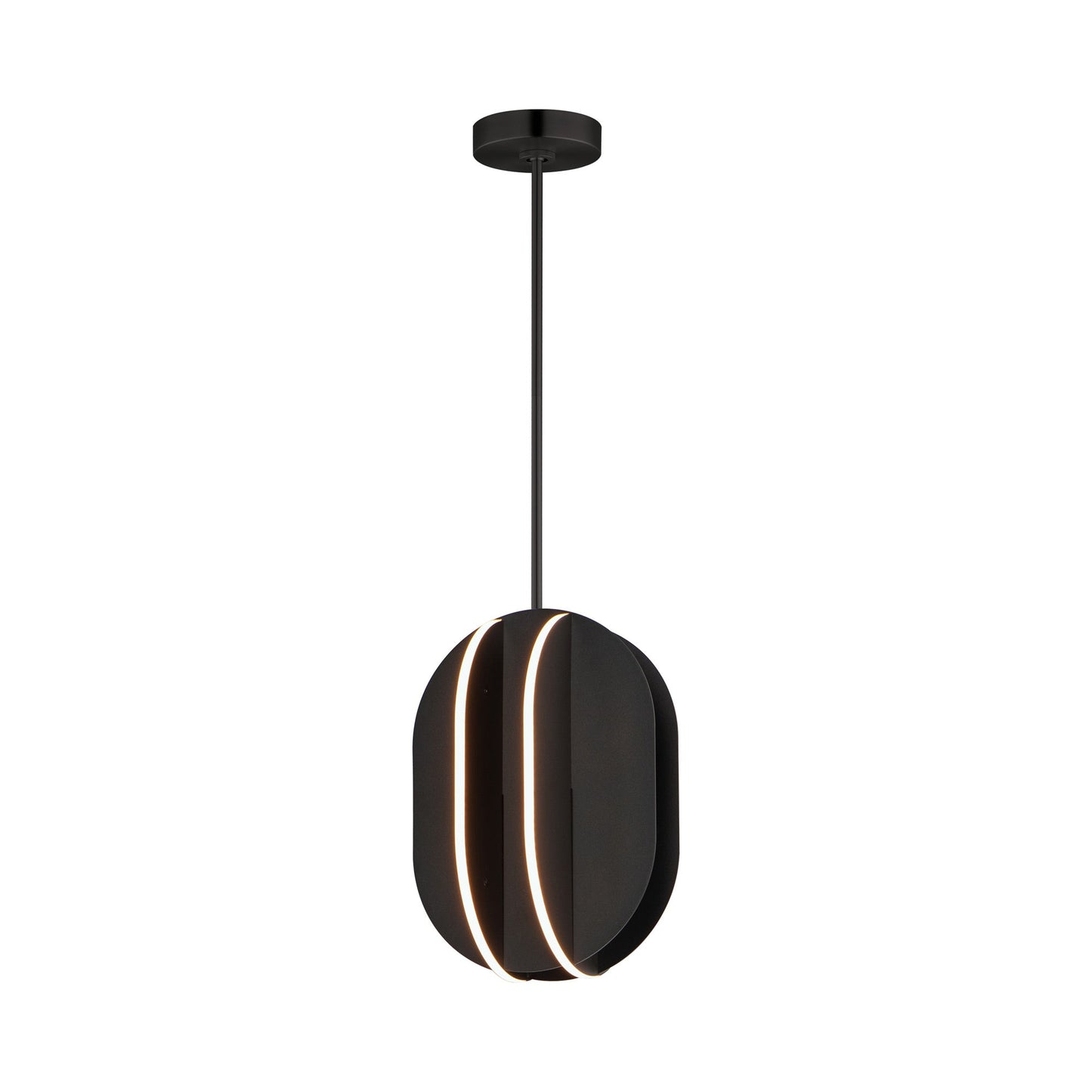Interval LED Pendant Light in Black (9.75-Inch).