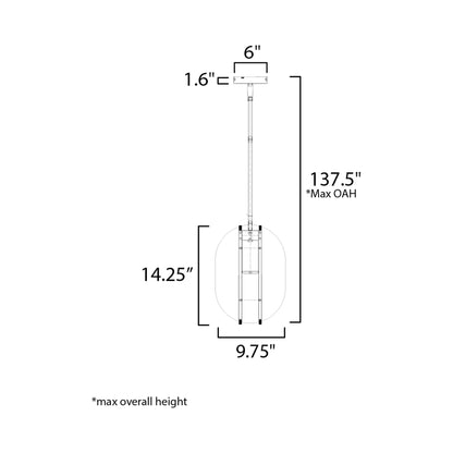 Interval LED Pendant Light - line drawing.