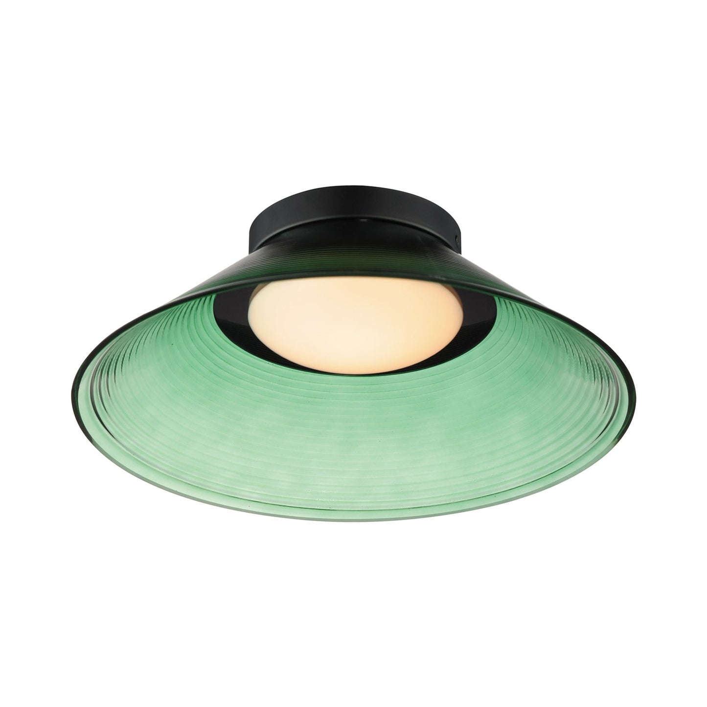 Jensen LED Ceiling / Wall Light in Green Glass.