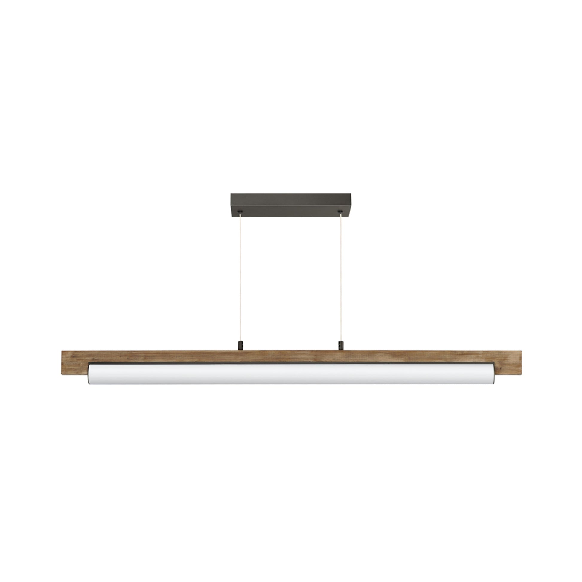 Joist LED Linear Pendant Light in Driftwood/Charcoal.