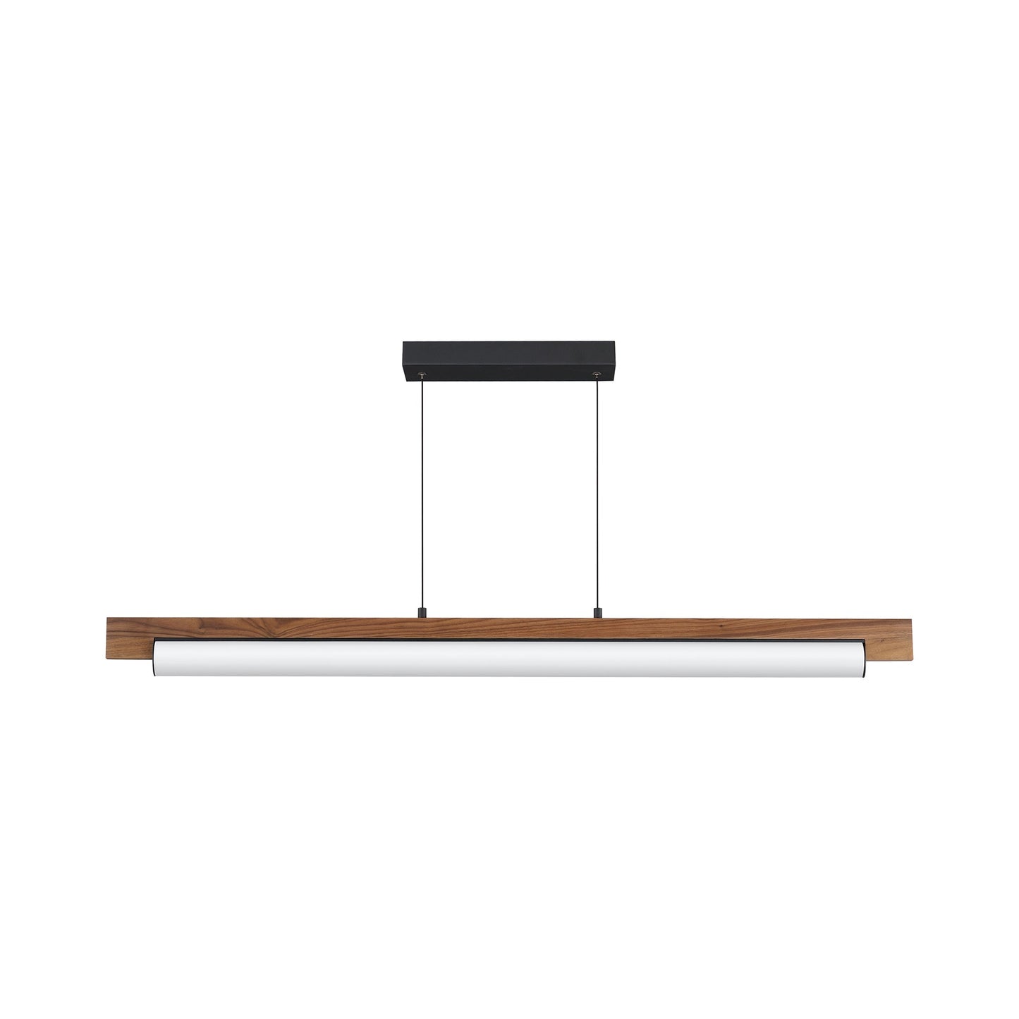 Joist LED Linear Pendant Light in Walnut/Black.