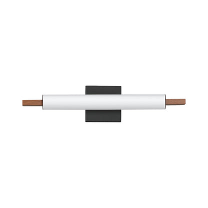 Joist LED Wall Light in Walnut/Black (21.75-Inch).