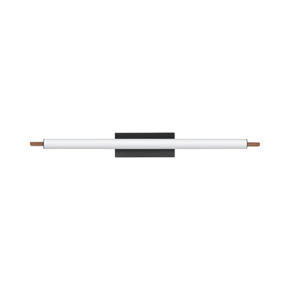 Joist LED Wall Light in Walnut/Black (45.25-Inch).