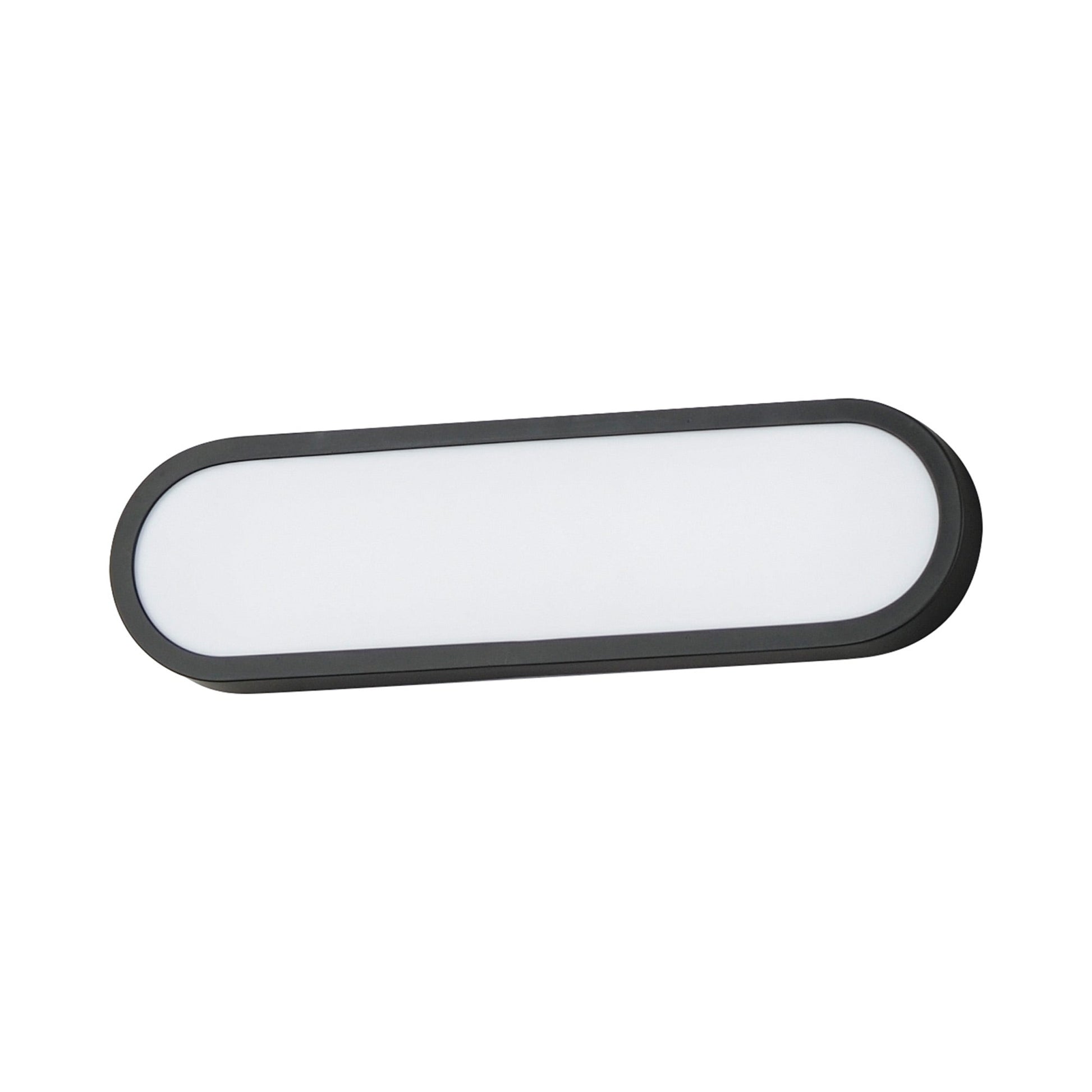 Latitude LED Bath Wall Light in Black (18-Inch).