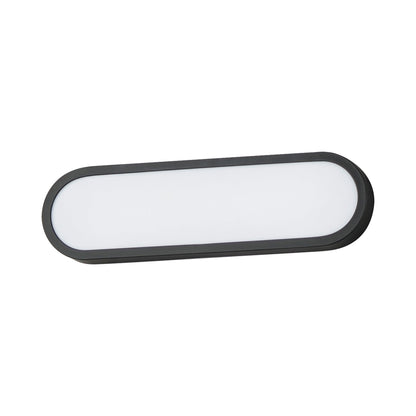 Latitude LED Bath Wall Light in Black (18-Inch).
