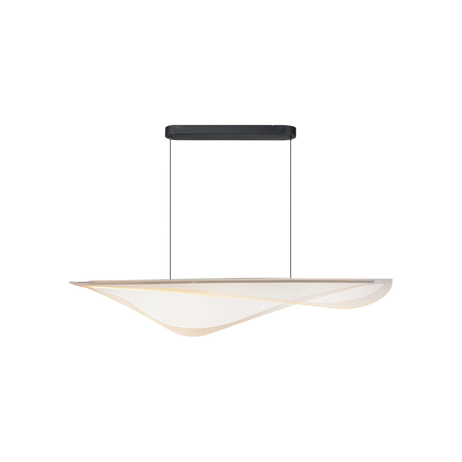 Manta LED Linear Pendant Light in Black (47-Inch).