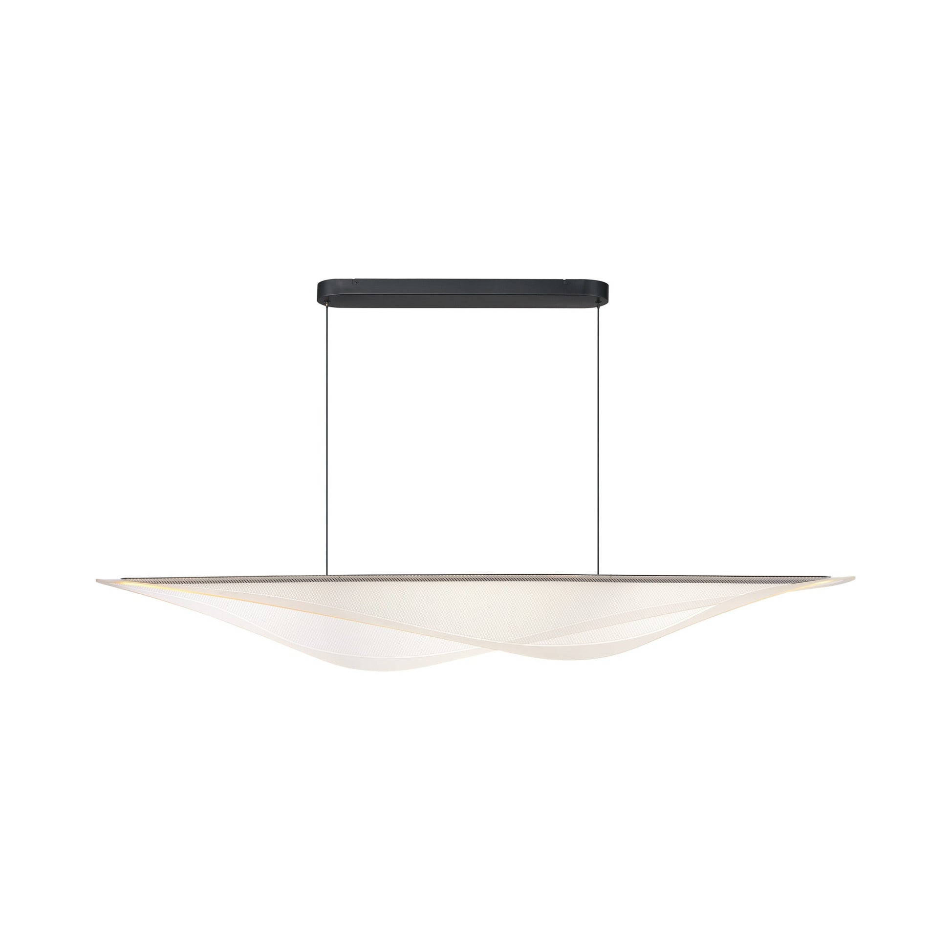 Manta LED Linear Pendant Light in Black (70.75-Inch).