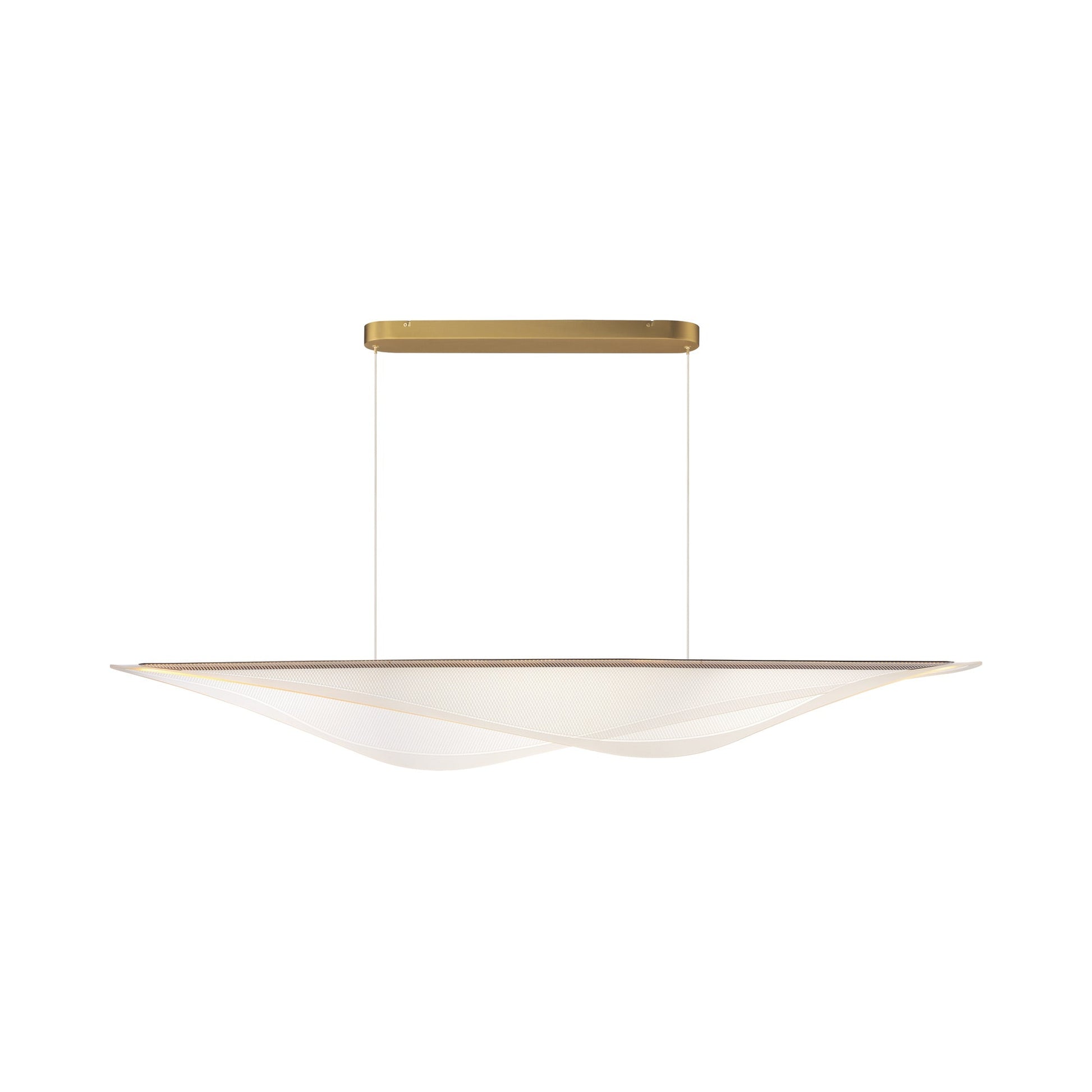Manta LED Linear Pendant Light in Gold (70.75-Inch).